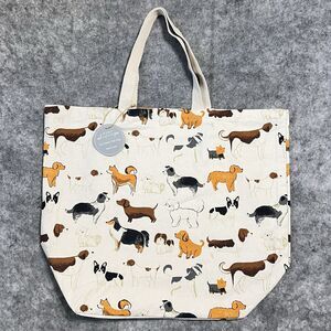 DOGS Cotton Canvas Tote Reusable Shopping Bag Handbag Multi Ecofriendly Gift